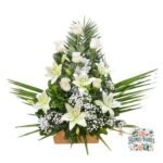Arreglo Condolencias Rosas + Lirios 