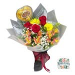 Ramo Primaveral Rosas + Astromelias + Bombones
