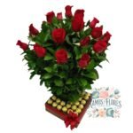 Arreglo 20 Rosas + 20 Bombones