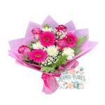 Ramo Primaveral 7 Flores Rosas + Gerberas