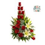 Arreglo de 15 Rosas + Lirios