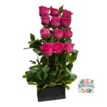 Arreglo 12 Rosas Rosadas