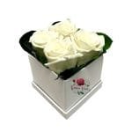 Box Caja 4 Rosas Blancas