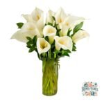 Florero 10 Calas Blancas