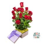 Arreglo 20 Rosas + 20 Bombones