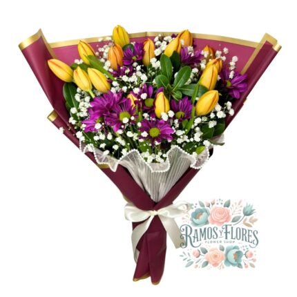 Ramo 15 Tulipanes + Margaritas