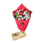Ramo 6 Rosas Rojas + Bombones Ferrero