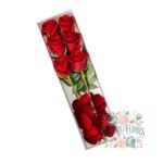 Caja 6 Rosas Rojas