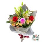 Ramo Mixto Rosas + lirios + Astromelias