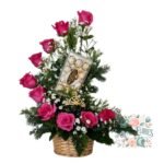 Arreglo 10 Rosas + Caja De Bombones