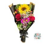 Ramo Primaveral + Rosas + Girasol + Flores de Temporada