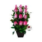 Arreglo 12 Rosas Rosadas