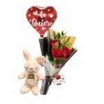 Ramo 3 Rosas + Peluche + Globo