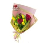 Ramo 3 Rosas + 5 Tulipanes