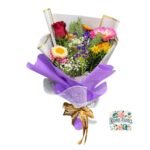 Ramo Primaveral Rosa + Gerbera + flores de Temporada