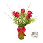 Florero 6 Rosas + ilusión