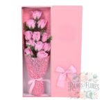 Caja 12 Rosas Rosadas