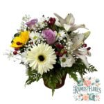 Arreglo Cesta Primaveral + Globos - Imagen 2