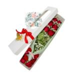 Caja 6 Rosas Rojas