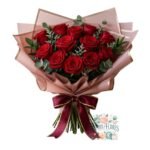 Ramo 14 Rosas Rojas + Eucalipto