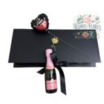 Caja De 10 Rosas Eternas De Jabón + Bombones + Espumante Valdivieso Limited Rose + Mini Globo - Imagen 2
