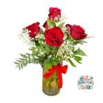 Florero 6 Rosas + ilusión