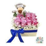 Box Cuadrado 13 Rosas + Peluche