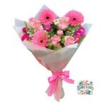 Ramo Primaveral 6 Flores Rosas + Gerberas