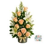 Arreglo de 9 Rosas + Lirios