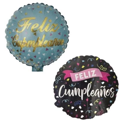 Globo Metalizado Feliz Cumpleaños 25cm