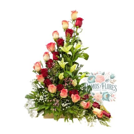 Arreglo 24 Rosas + Lirios