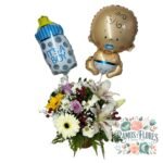 Arreglo Cesta Primaveral + Globos