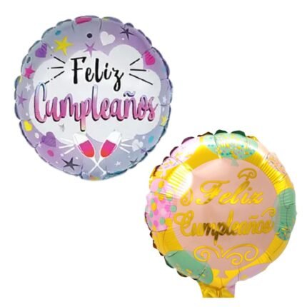 Globo Metalizado Feliz Cumpleaños 25cm