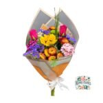 Ramo Primaveral + Rosas + Girasol + Flores de Temporada