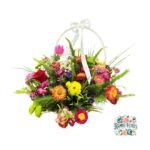 Arreglo Cesta Mix Primaveral Flores de Temporada