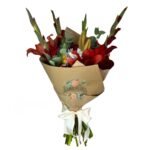 Ramo Mixto De Gladiolas + Rosas + Lirios