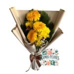 Ramo Primaveral de 3 Gerberas Amarillas + Maule