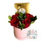 Box 4 Rosas + Bombones Ferrero